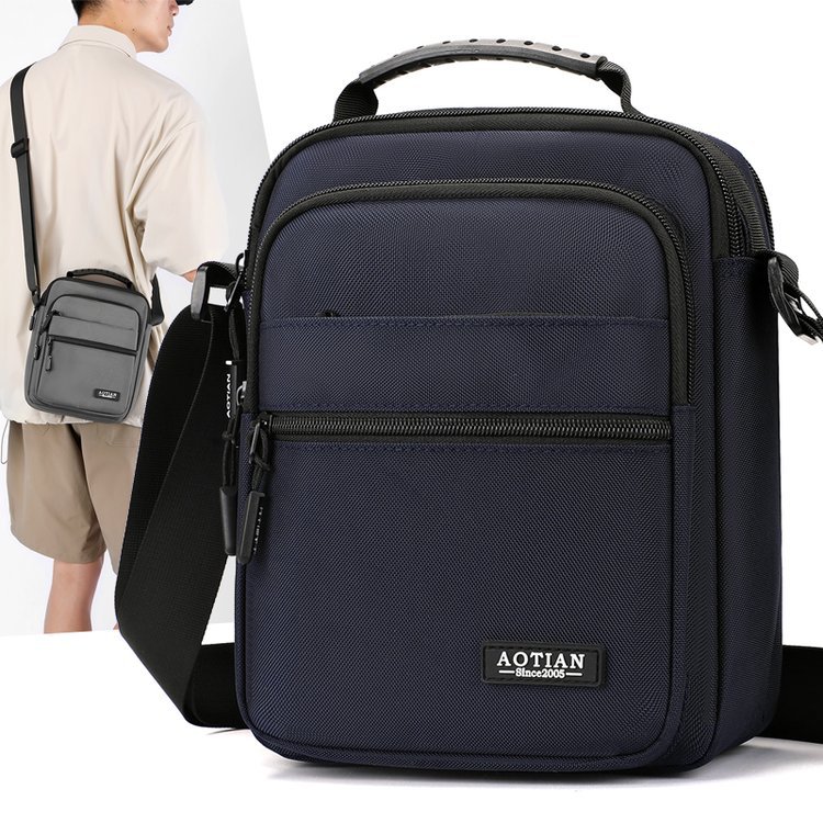 防水牛津布包男包休闲单肩小背包男士包包帆布斜挎包手提商务包潮