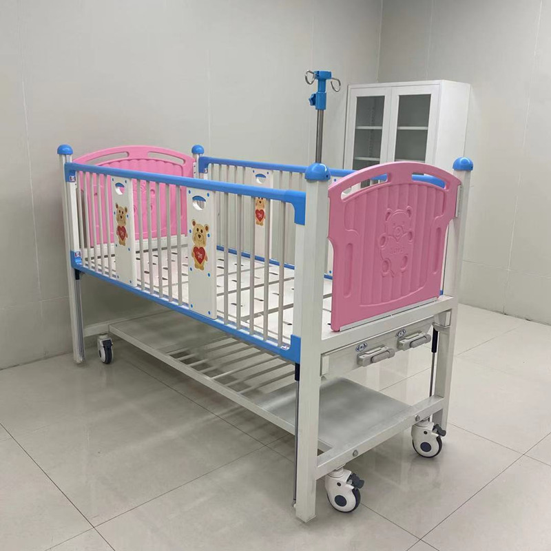 医院儿童病床儿科abs护理床单双摇护理床医用儿科病床全包围护栏-报价