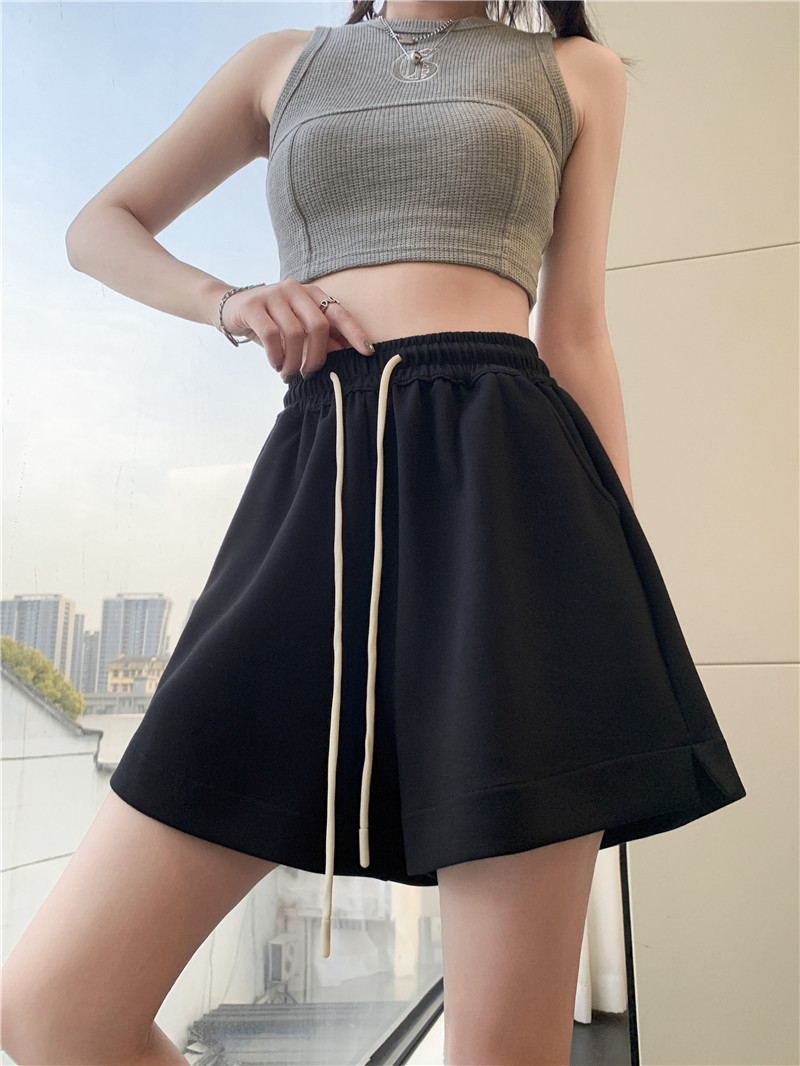 (Air Layer Split Shorts) American High Top Sports Loose Shorts Casual Slim-Fit Versatile Leggings Women