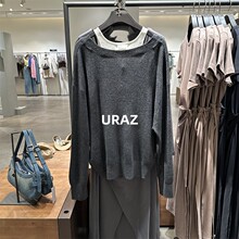 SH&UR女装2023秋季新款时尚休闲慵懒氛围宽松套头针织衫
