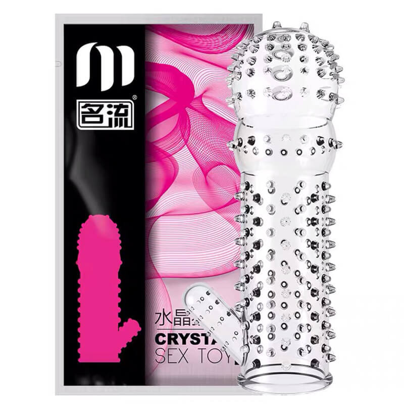 Celebrity Crystal Set Exotic Condom Men's Yin Sutra Set G-Spot Stimulation Sexy Spiny Condom Gao Chao Couple Adult Supplies