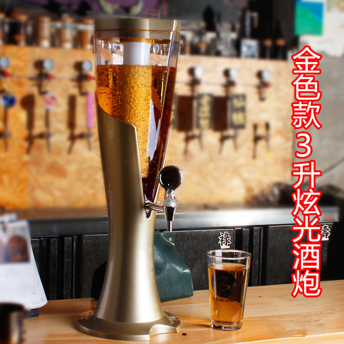 精酿啤酒炮酒炮3升酒吧时尚扎啤酒桶商用泡酒桶扎壶机酒塔