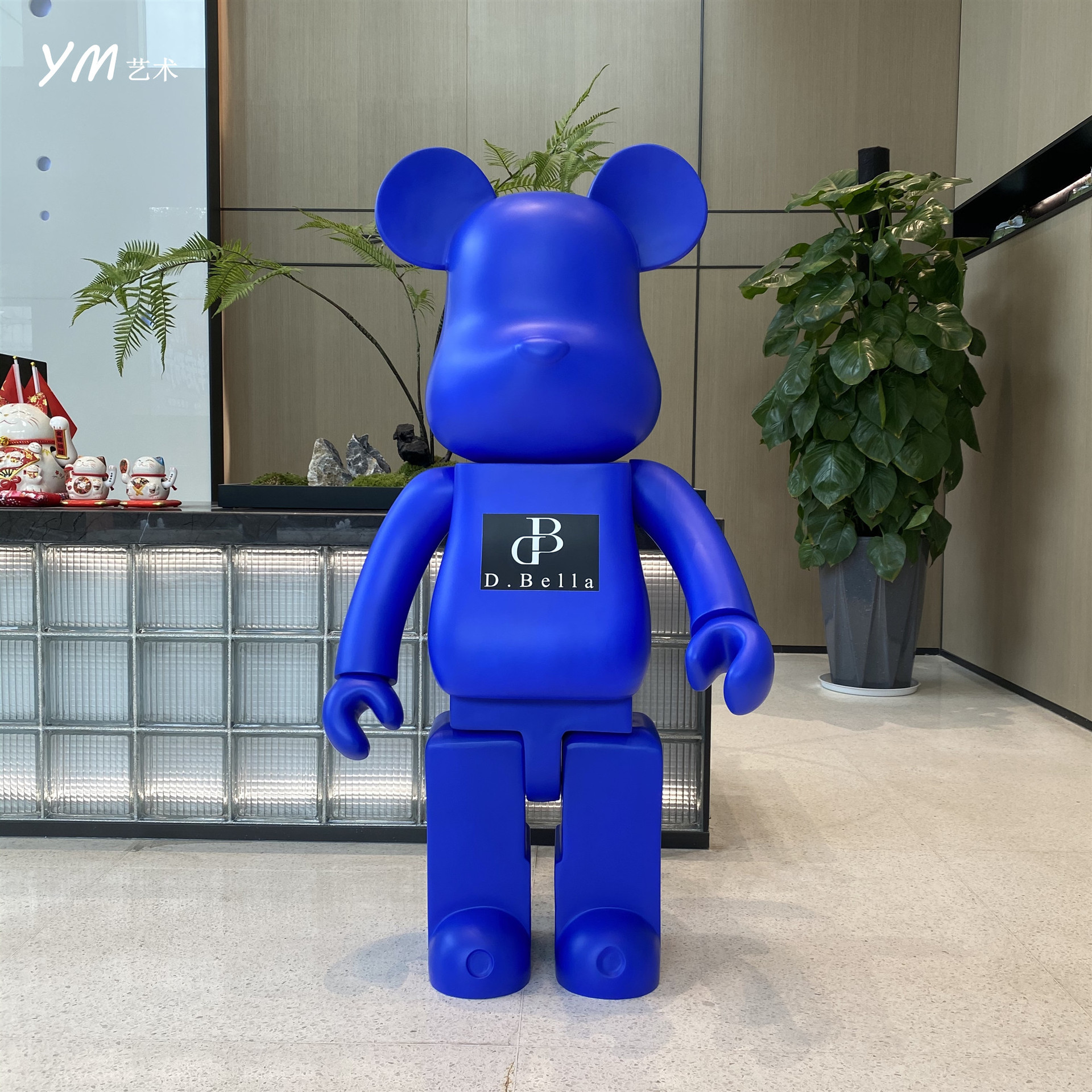 潮牌kaws暴力熊积木熊卡通落地大摆件雕塑公仔样板间客厅轻奢装饰