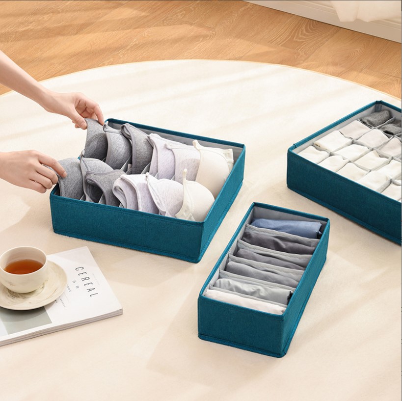 Household Fabrics Underwear Storage Box Socks Bra Underpants Storage Drawer-Styled Organizing Box Compartment Cloth Storage Box Storage Box