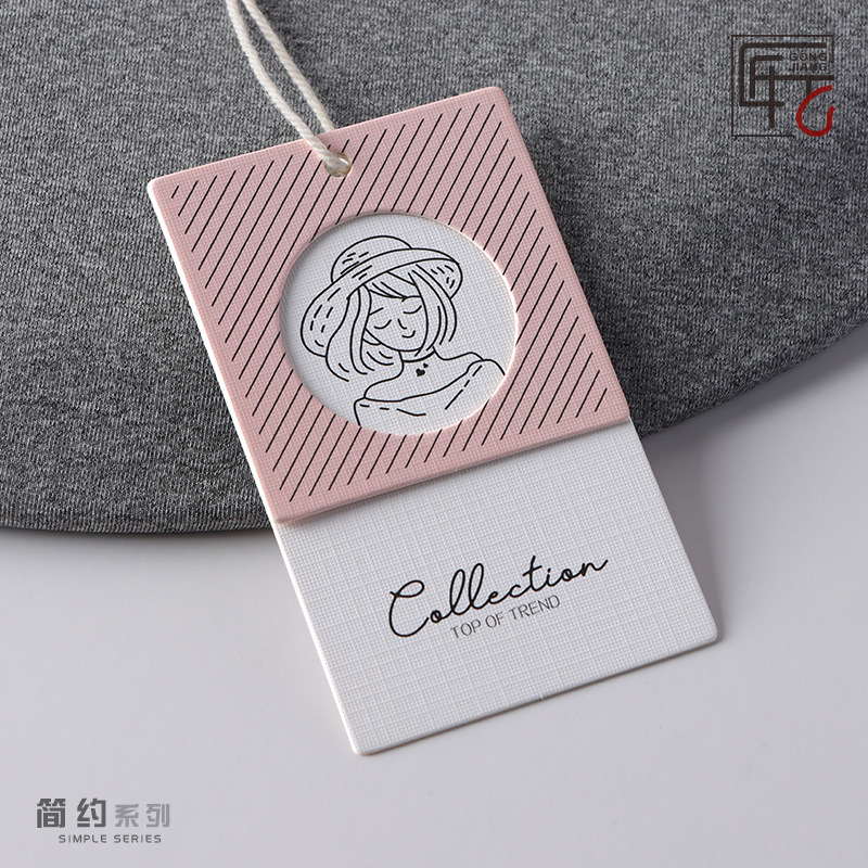 高档吊牌定 做服装店女装挂牌套装订 做衣服吊卡标签印刷logo设计