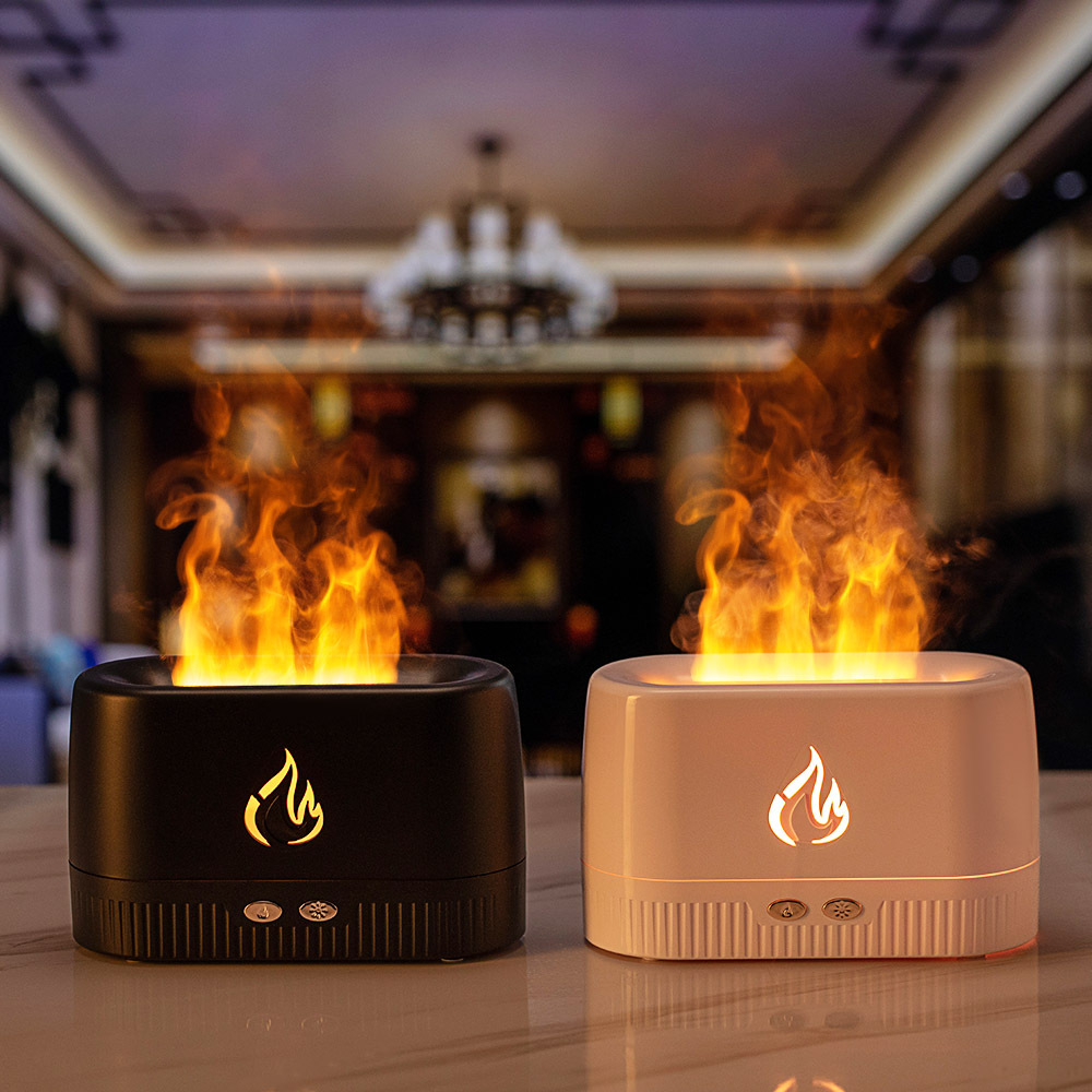 Creative New Simulation 3D Flame Aroma Diffuser USB Bedroom and Household Essential Oil Aromatherapy Small Flame Aroma Diffuser