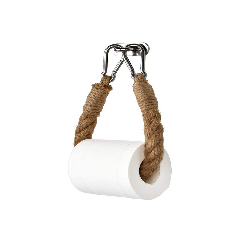 Toilet Hemp Rope Roll Stand Rope Toilet Paper Holder Kitchen Wall Hanging Roll Stand