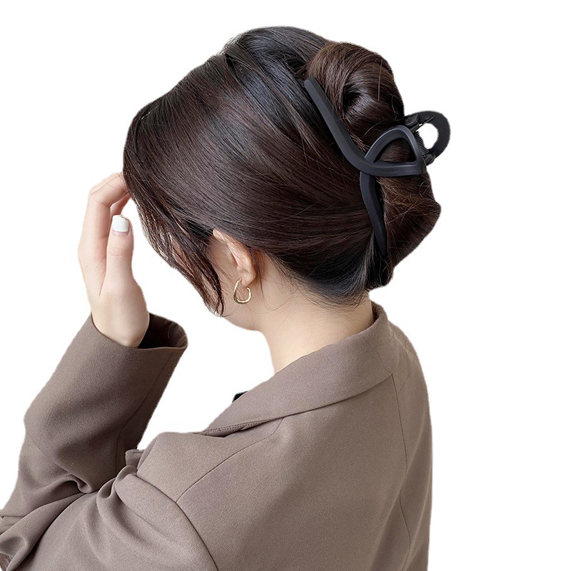 Frosted Cross Oversized Grip High Sense Barrettes Back Head Updo Large Size Shark Clip Hair Volume More than Hair Claw