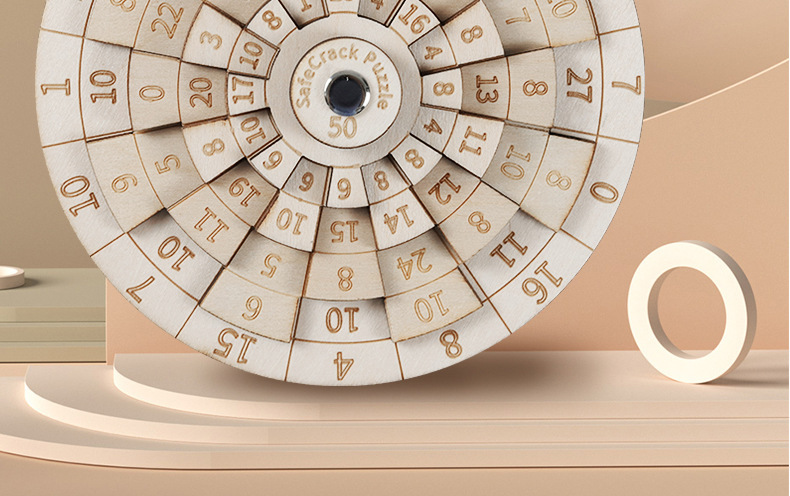 新品木制50数字转盘儿童益智动脑开发烧脑华容道玩具批发厂家直供