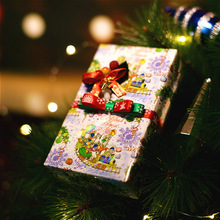 圣诞节礼品包装纸新年【镭射炫彩虹膜纸】欧美防水礼物纸装饰