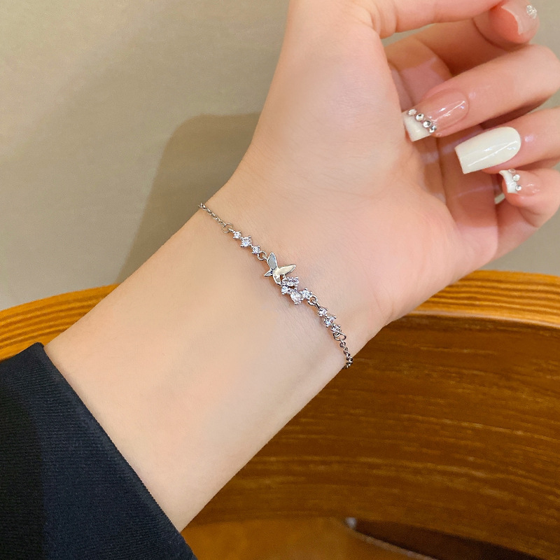 Ins Style New Super Fairy Love Titanium Steel Bracelet Female Minority All-Match Light Luxury High Sense Couple Bracelet Wholesale