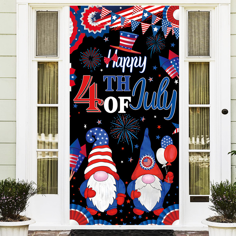 Independence Day Door Curtain Banner Independence Day Party Decoration Supplies Fourth of July Party Decorative Background Cloth