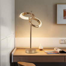 现代简约圆环形台灯轻奢个性耳环led灯房间灯北欧isn创意装饰灯具