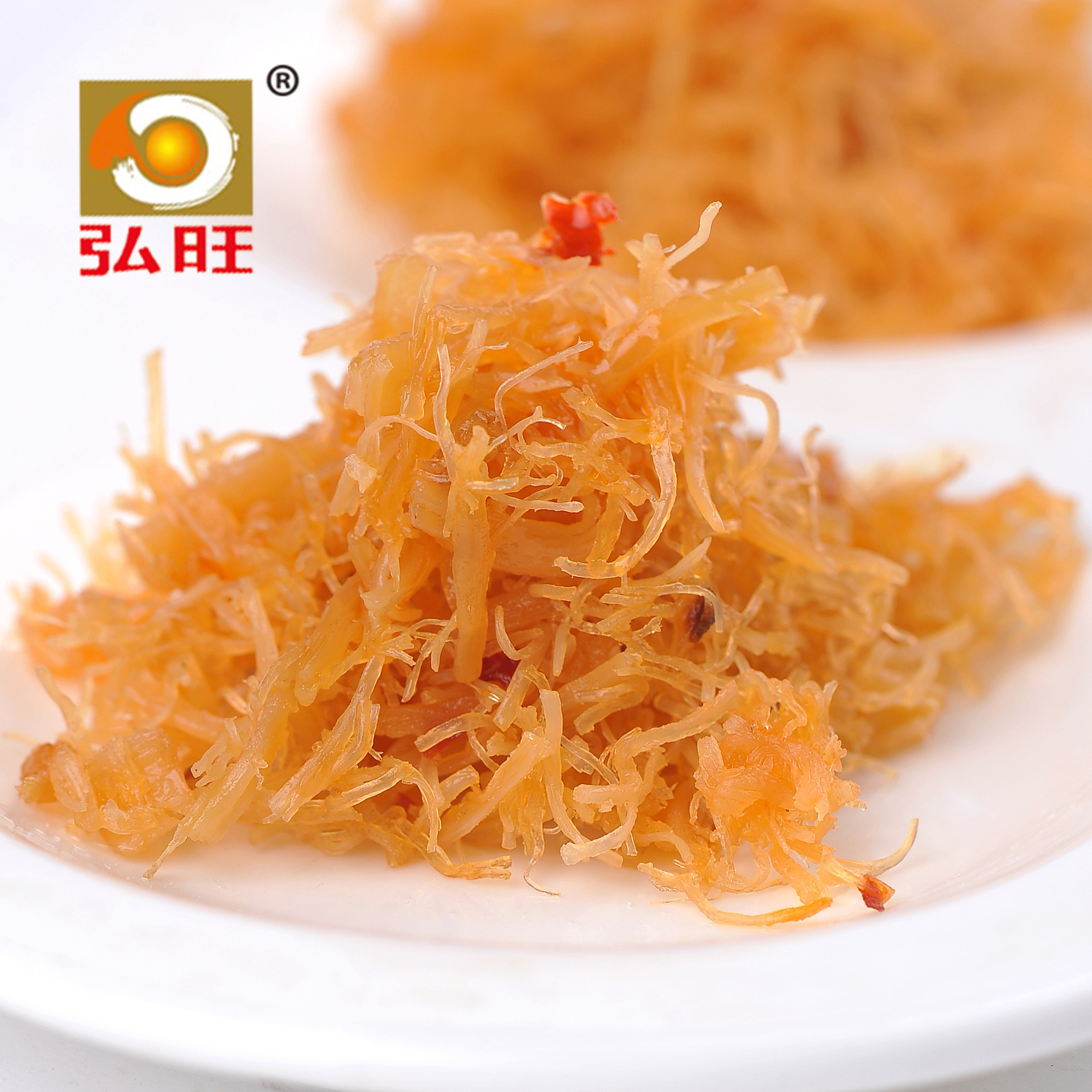 弘旺即食干贝丝罐头长岛特产扇贝丝小海鲜拌饭酱寿司食材批发80g