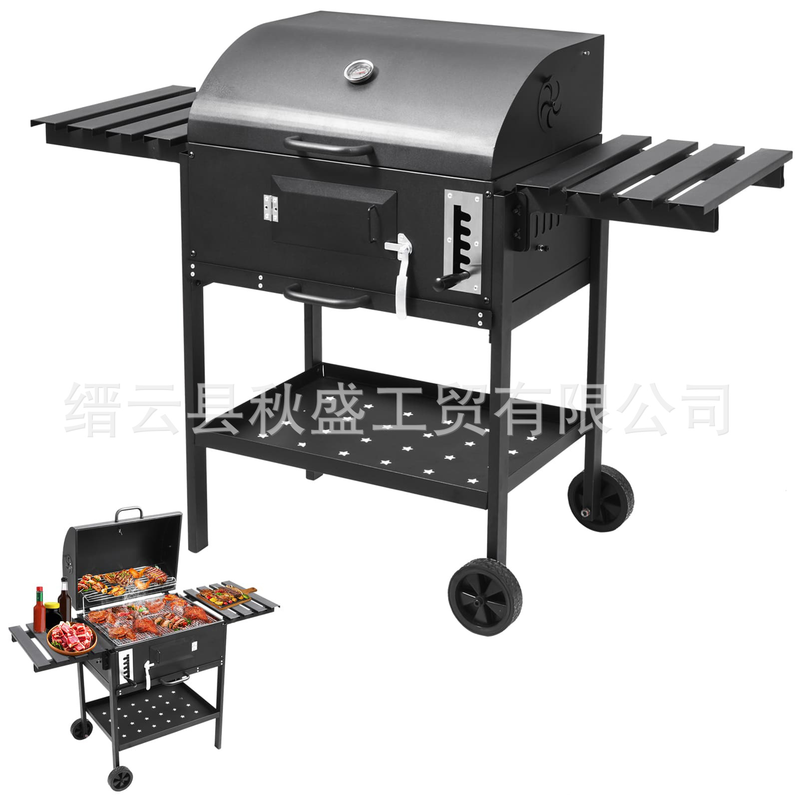 烧烤炉方形取暖架户外烤肉木碳火炉架无烟用具bbq庭院-阿里巴巴