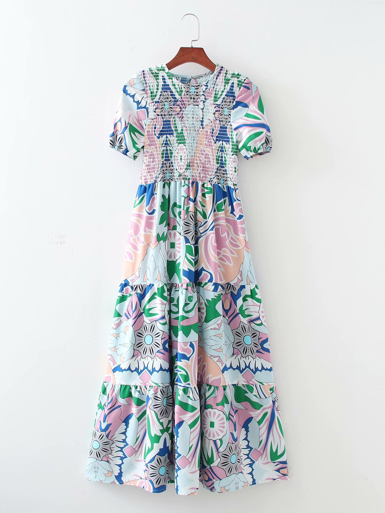 花朵吊带抹胸连衣裙图片