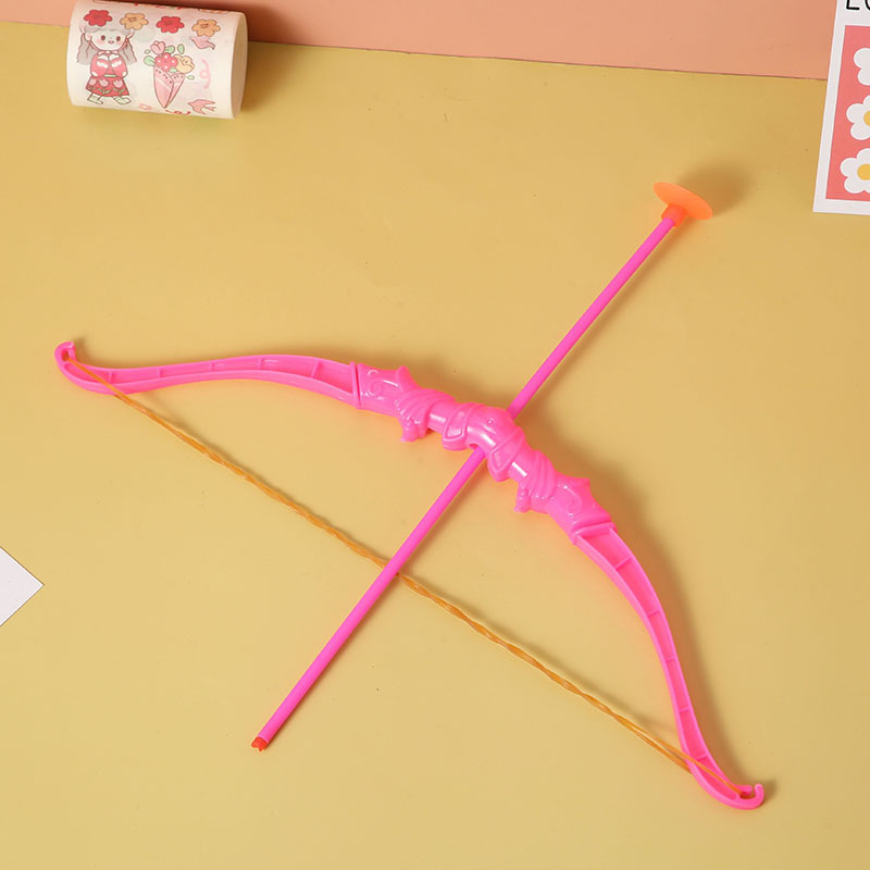 Small Plastic Bow and Arrow 31cm Children's Bow and Arrow Toy Sucker Soft Bullet Bow and Arrow Set Educational Toy Stall Toy