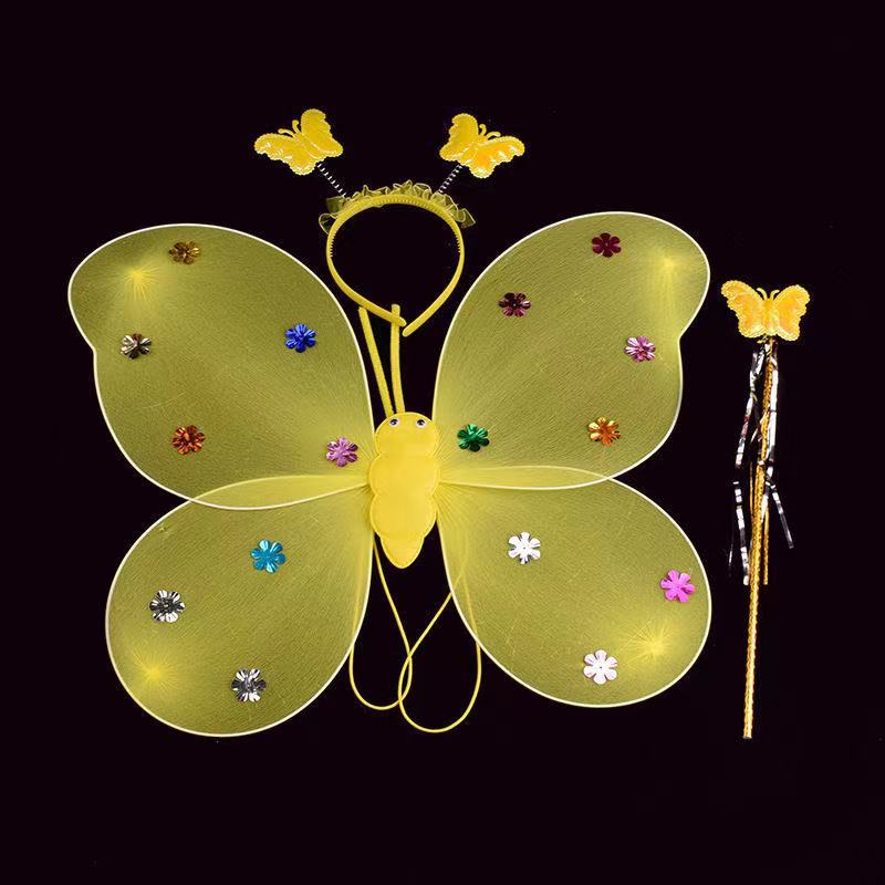 Internet Celebrity Light-Emitting Butterfly Wings Angel Butterfly Wings Children's Performance Clothing Show Dress up Props Birthday Gift