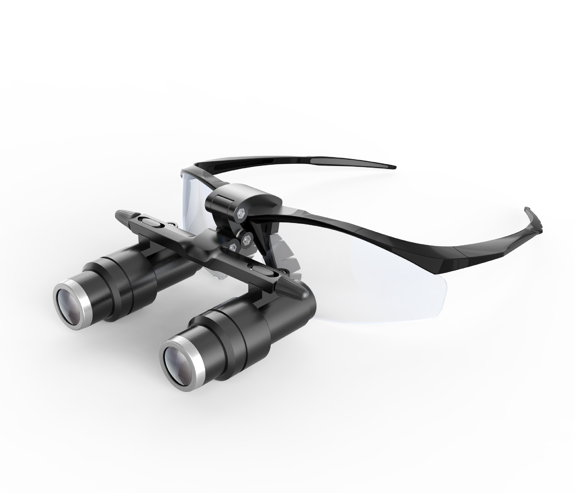 医用双目高倍放大镜 眼镜式手术放大镜 4x 5x 6x led 头灯放大镜