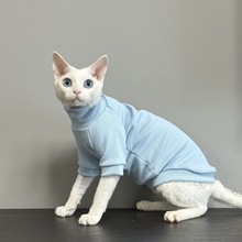 猫咪冰丝螺纹打底衣彩色无毛猫德文斯芬克斯两脚衣穿脱方便空调屋