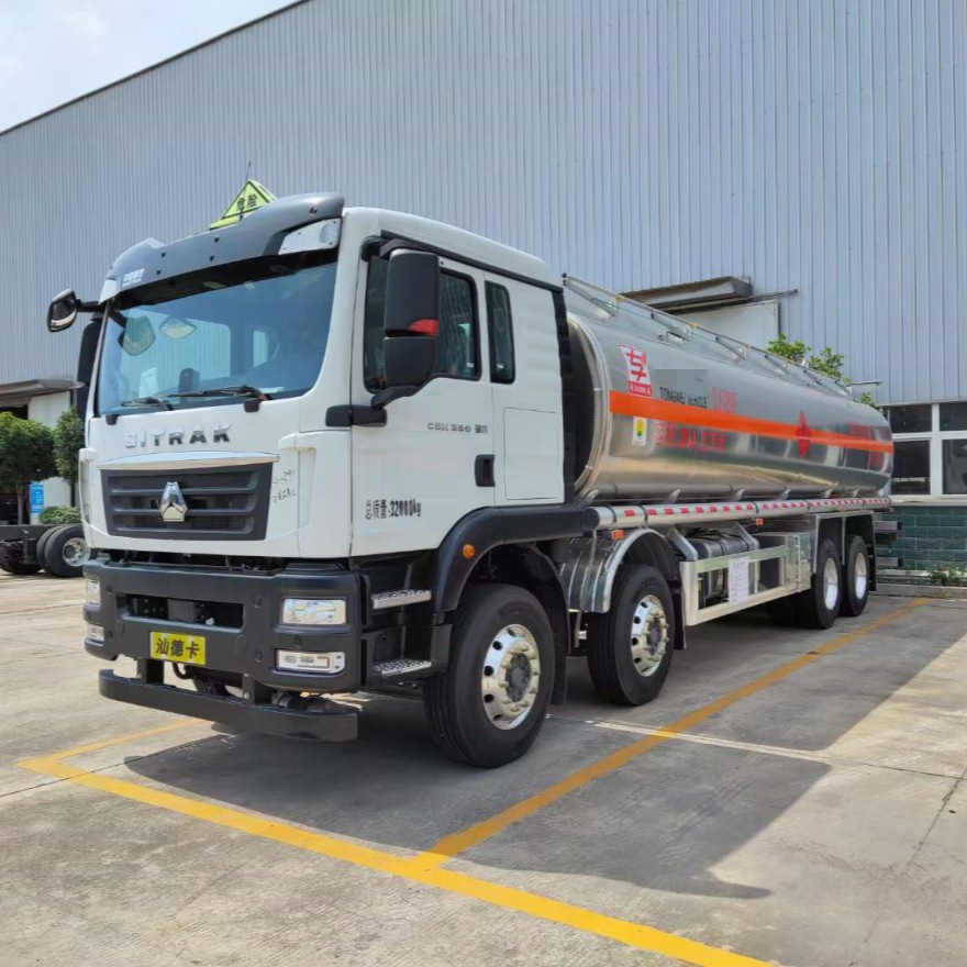 重汽汕德卡前四后八铝合金30吨油罐车,汽,柴油,大