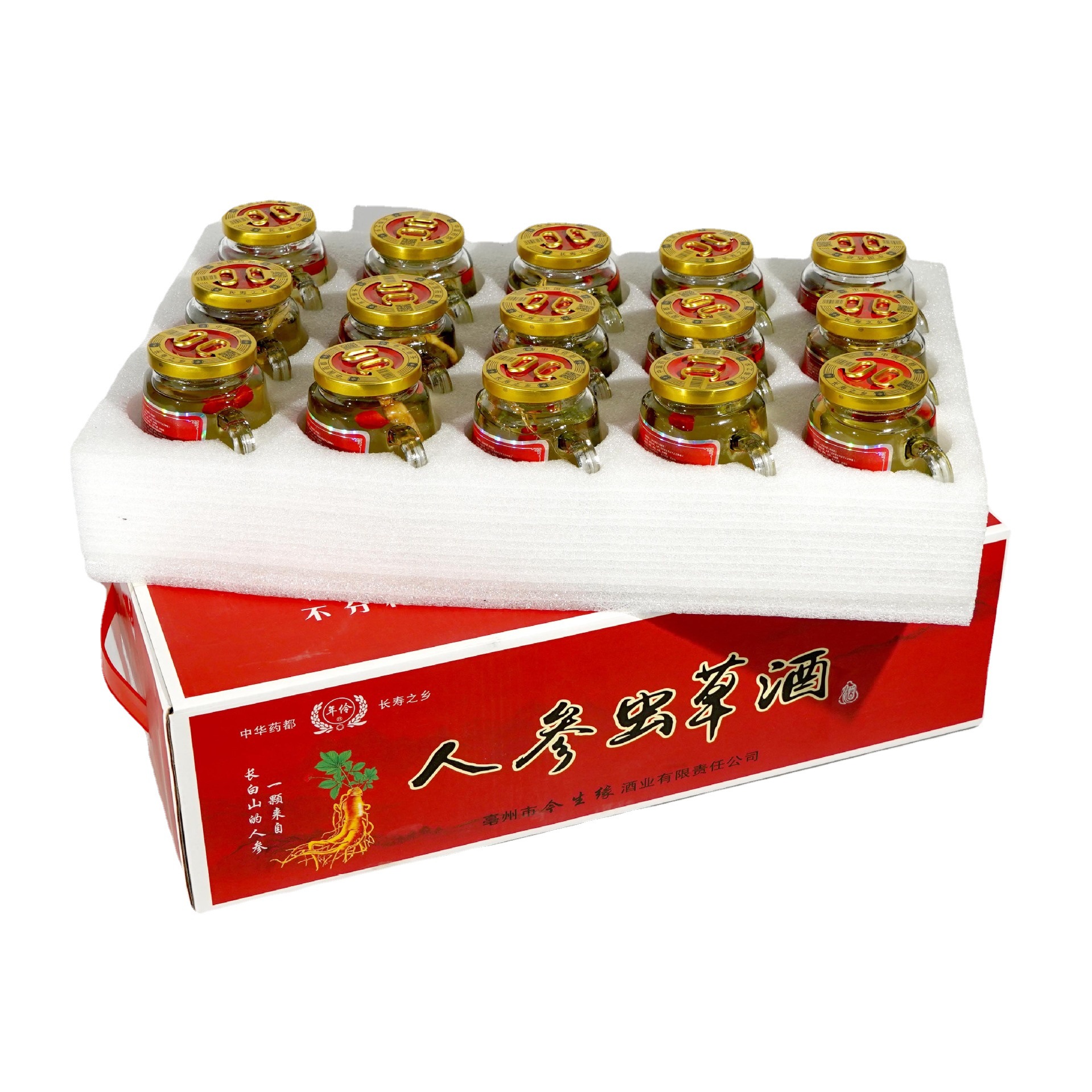 人参虫草酒52度150ml*12瓶礼盒装人参酒礼品酒 人参礼盒-阿里巴巴