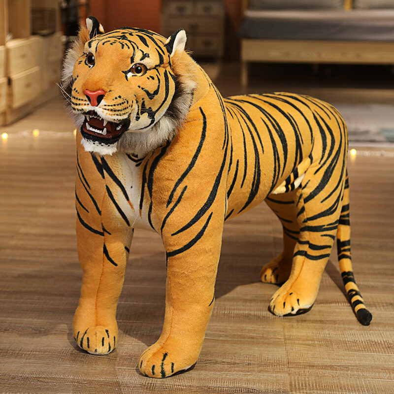 仿真老虎公仔毛绒玩具仿真虎布娃娃大号可爱创意玩偶女生生日礼物