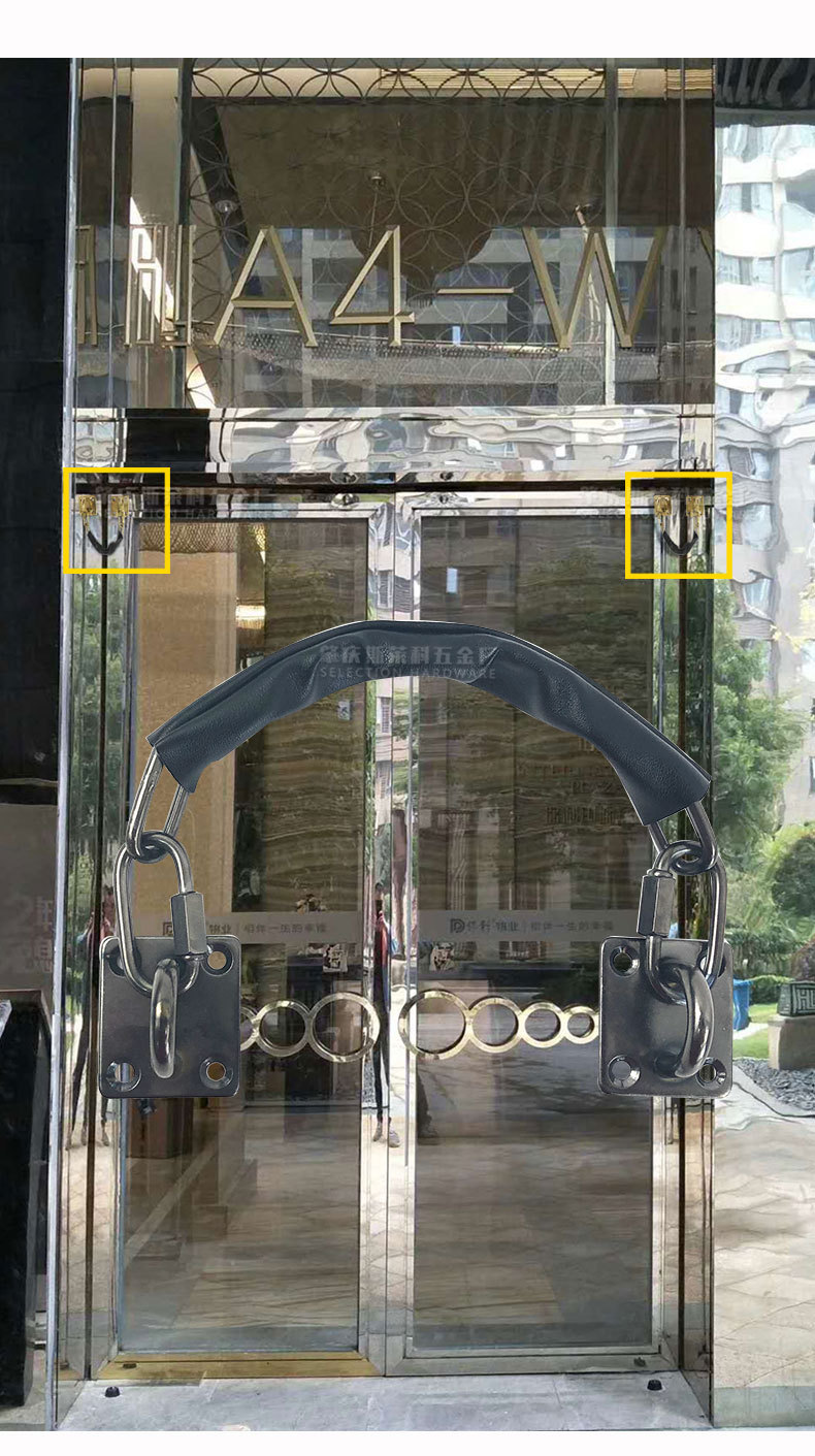 防止大门倒塌 安全链铁链商用大门酒店玻璃门合页 玻璃门防倒链