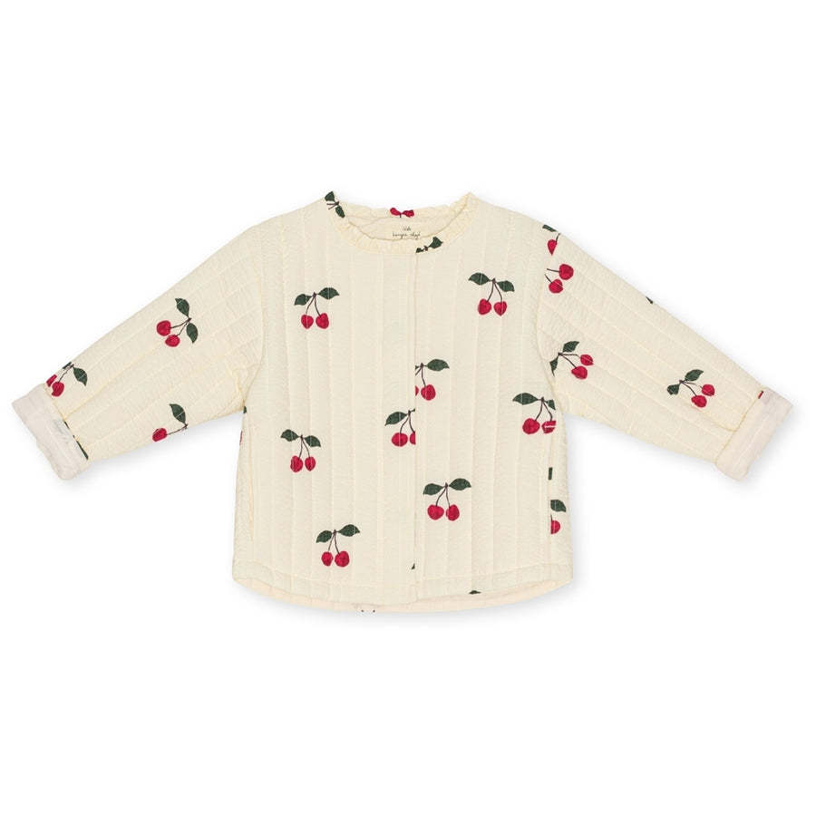 2022ks Girls' Cute Strawberry Knitted Cardigan Sweater Sequins Dress Skirt Outfit Cherry Cotton-Padded Coat