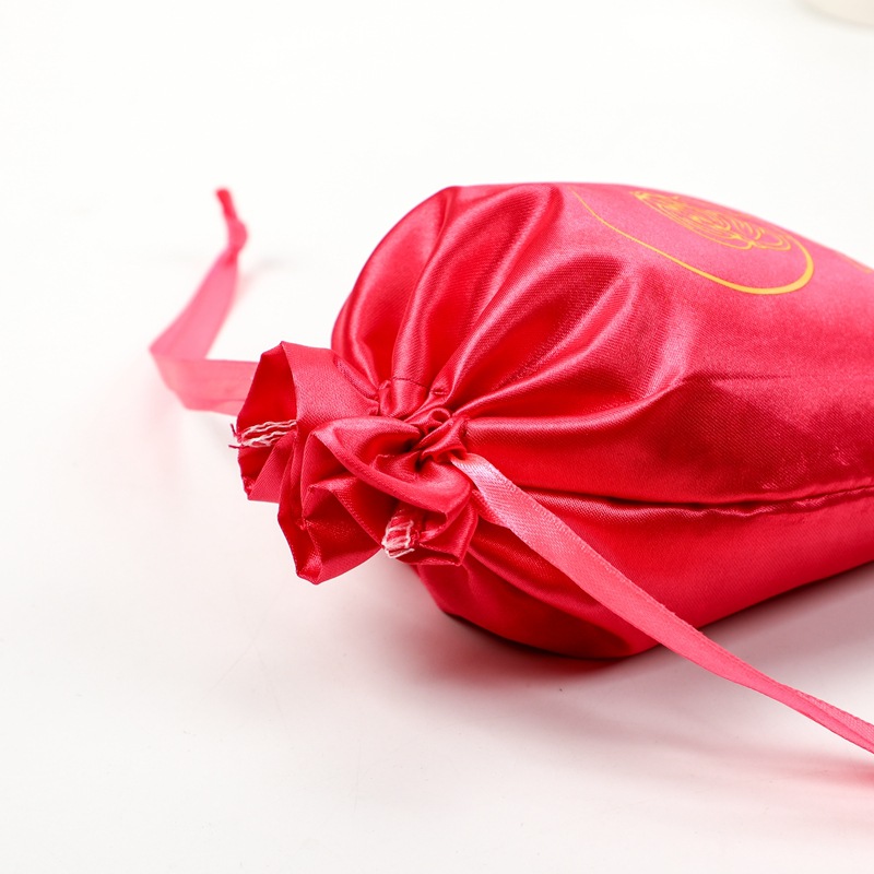 Satin Cloth Drawstring Cosmetics Storage Bag Jewelry Satin Cloth Packaging Bag Printable Logo