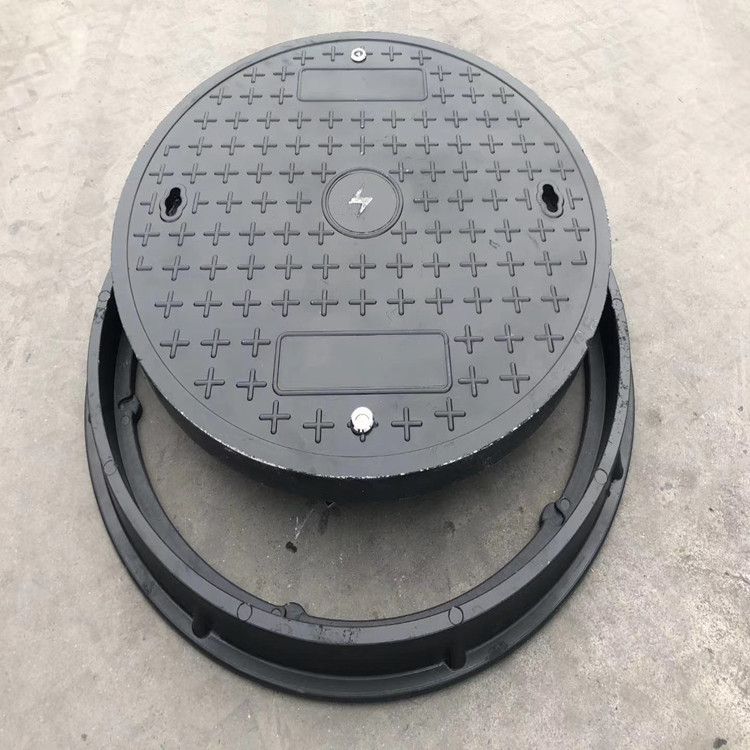 高分子复合树脂井盖圆形复合井盖高分子压膜复合井盖