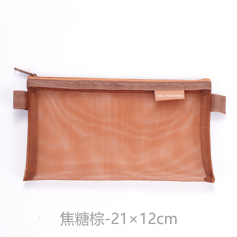 simple transparent mesh pencil bag buggy bag only for student exams portable pencil bag large capacity stationery bag wholesale