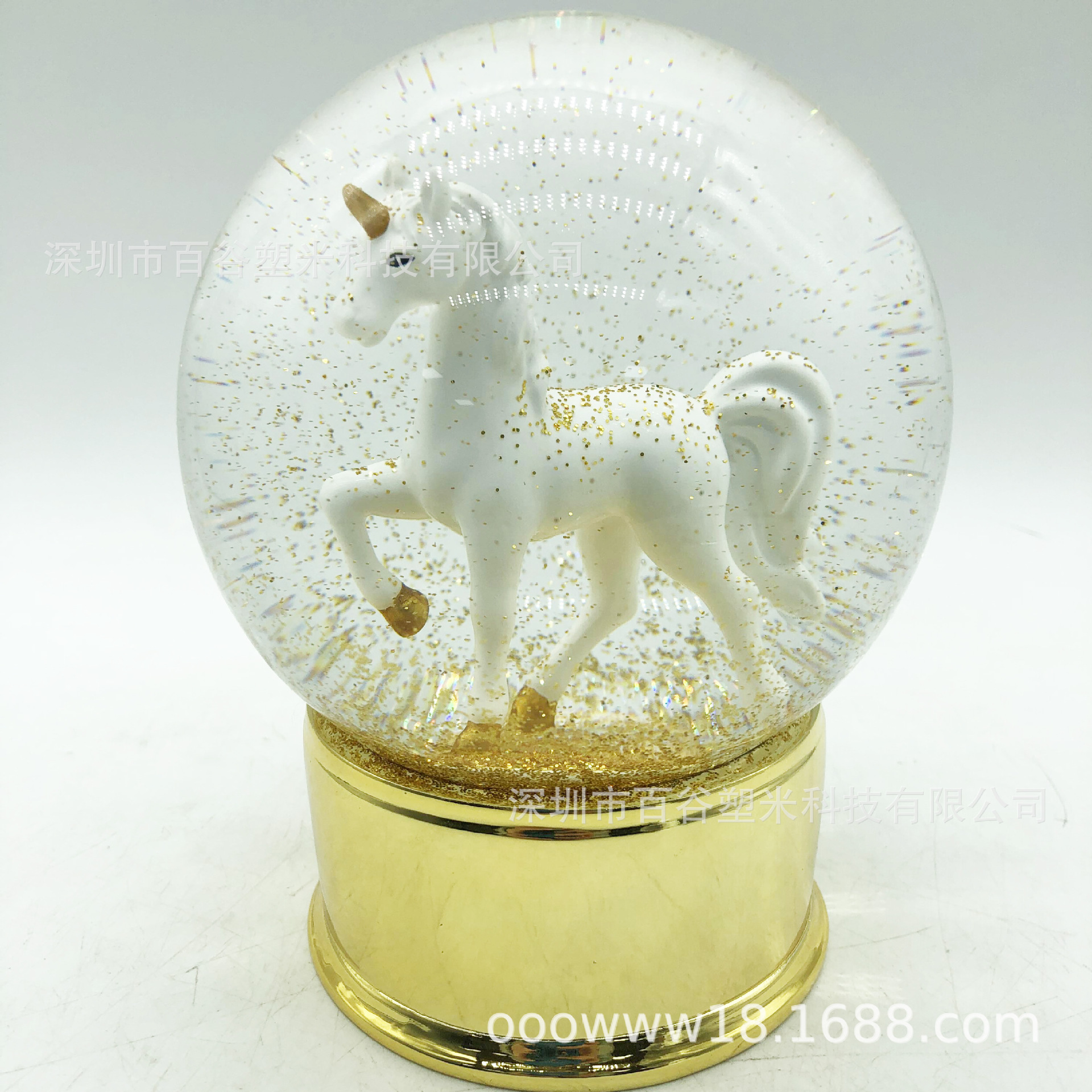 创意独角马金色树脂底座中大号款桌面摆件好搭档伴手礼送朋友礼品