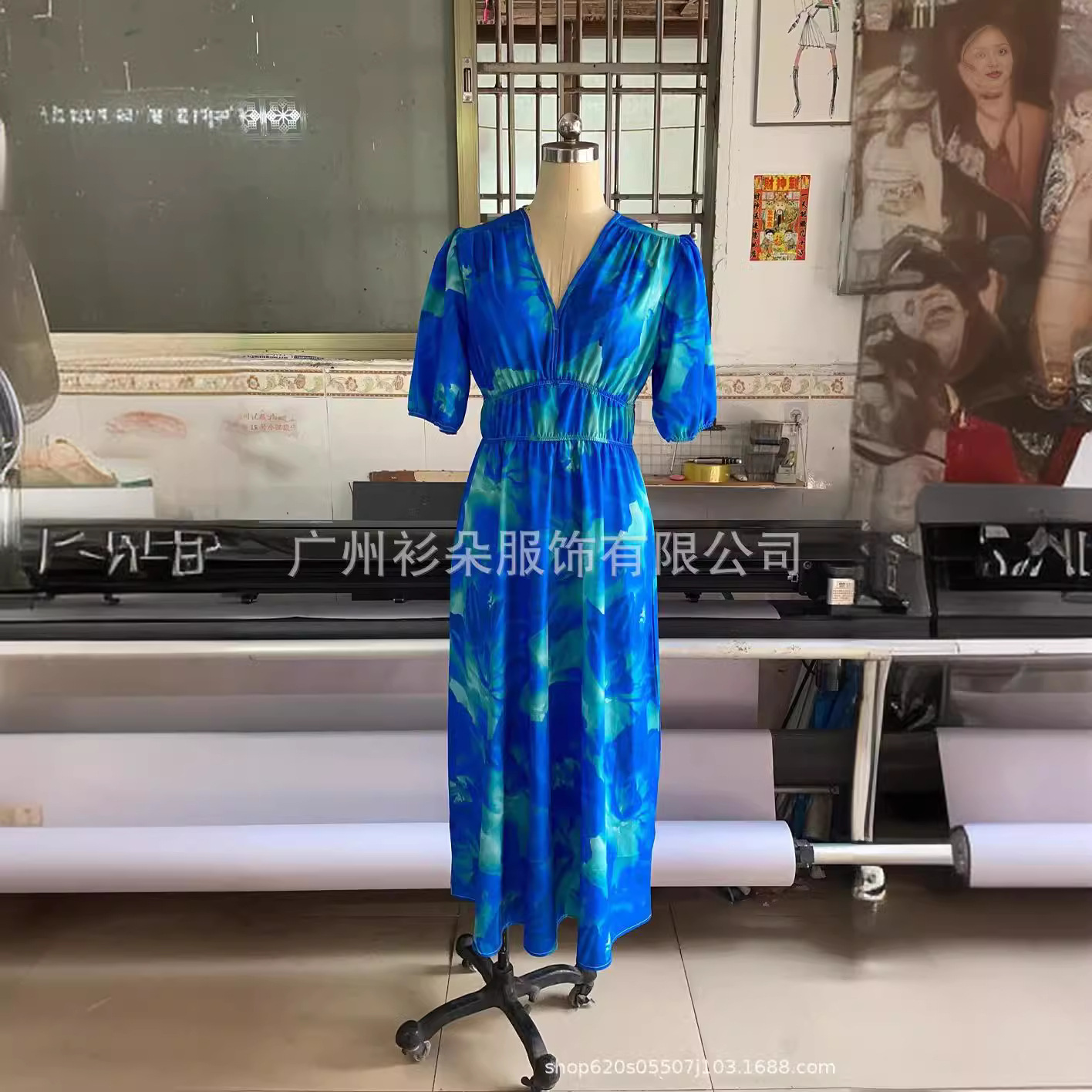 2023 Cross-Border Amazon Independent Station Fashion Printing Women's Dress Women Clothes