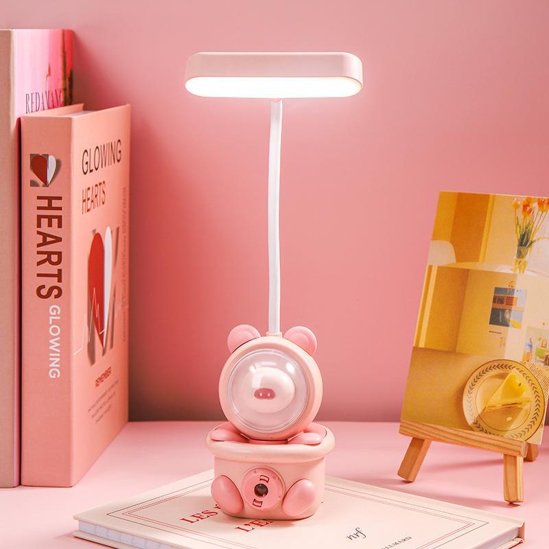 Cartoon Cute Pet Projection Small Night Lamp Led Rechargeable Desk Lamp Student Desk Study Lamp USB Mini Projection Ambience Light