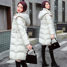 冬季2022新款白鸭绒羽绒服女中长款高端大码收腰显瘦加厚保暖外套