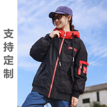 高中生羽绒服外套短款秋冬装新款初中学生派克服白鸭绒宽松220688