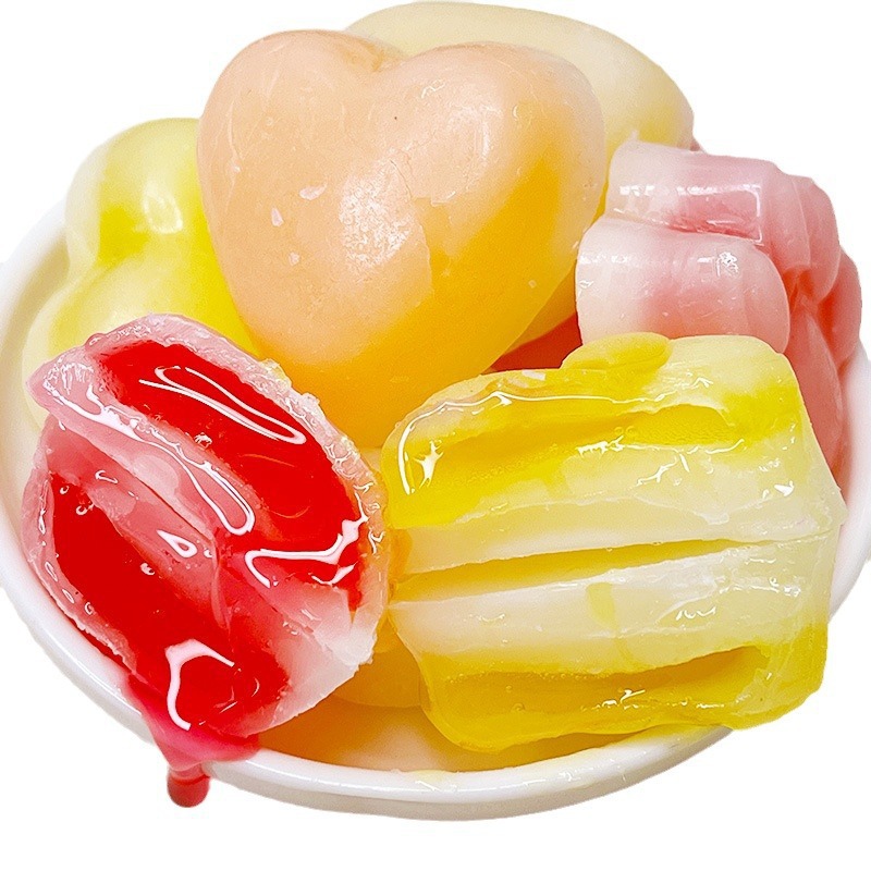 蜡瓶糖成品夹心爆浆主播吃同款蜂蜡咀嚼腊可食用休闲零食包邮批发