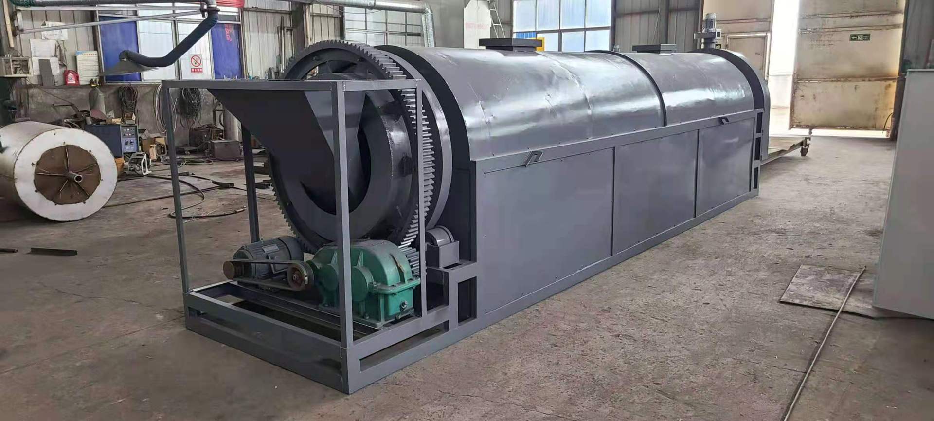 现货电磁加热沙子烘干机 高温不锈钢石英砂化工原料滚筒烘干机