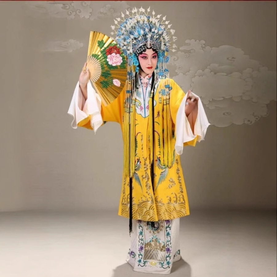全龙戏装京剧戏曲服装戏剧皇后贵妃娘娘戏服软绉全金水脚飞凤凤披