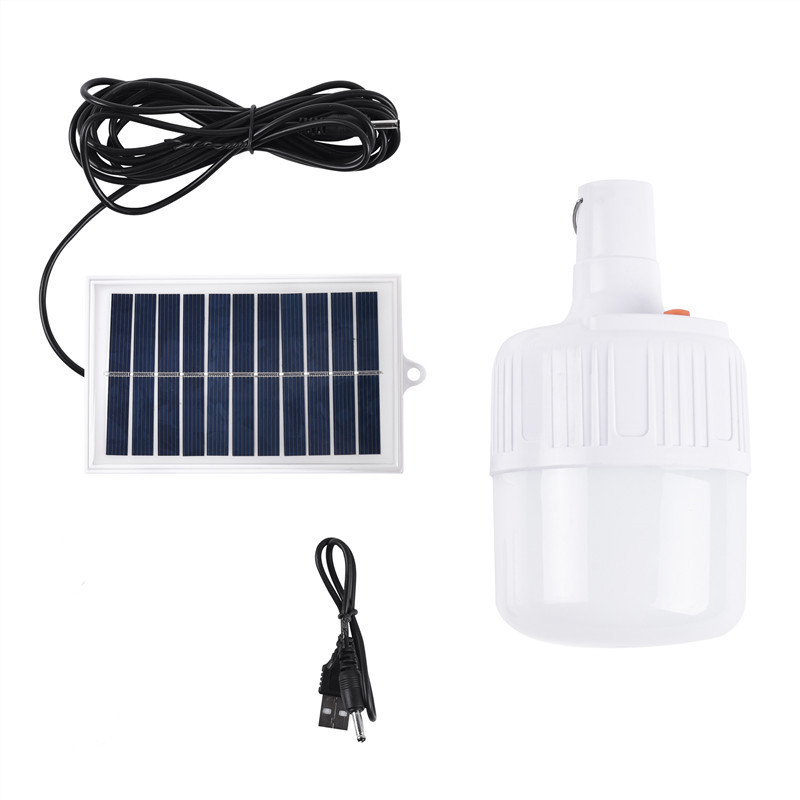 Split Solar Panel Rechargeable LED Bulb Bulb Mobile Night Market Stall Camping Remote Control Lights Tent Light
