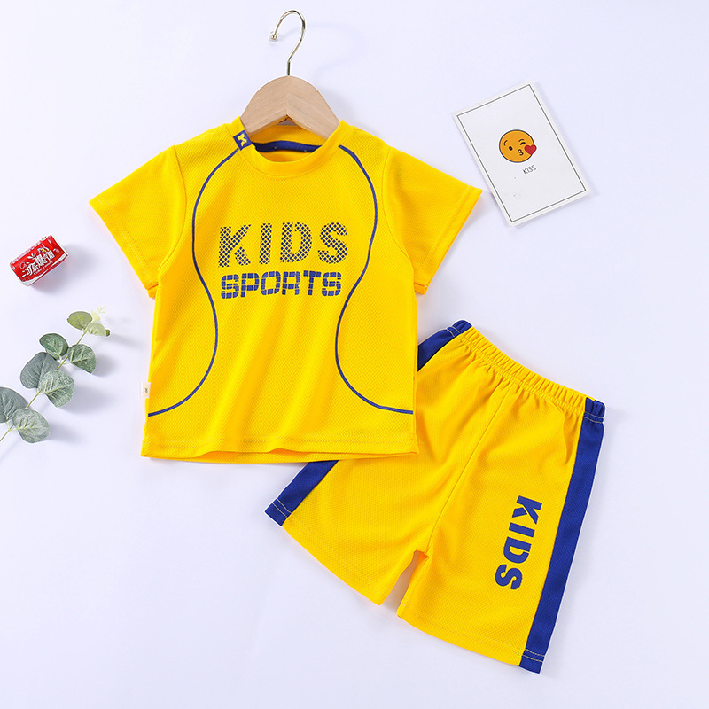 Children's Short-Sleeved Uniform Suit Boys' Sportswear Girls' Quick-Drying Breathable Shorts Children Teens Babies Children's Clothing Wholesale