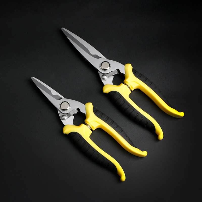 批发刀刃加厚强力电工剪刀电线剥线电子剪铁皮剪