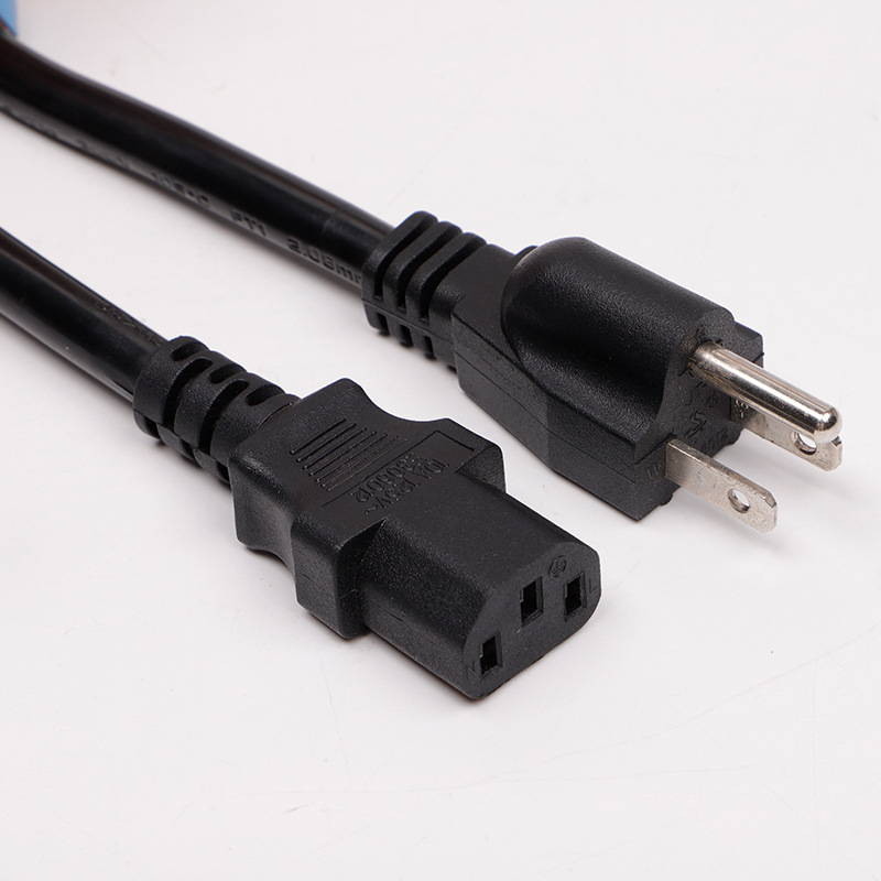 t5 t8美规三插电源线 三孔一体化支架带303开关连接线 圆线1.