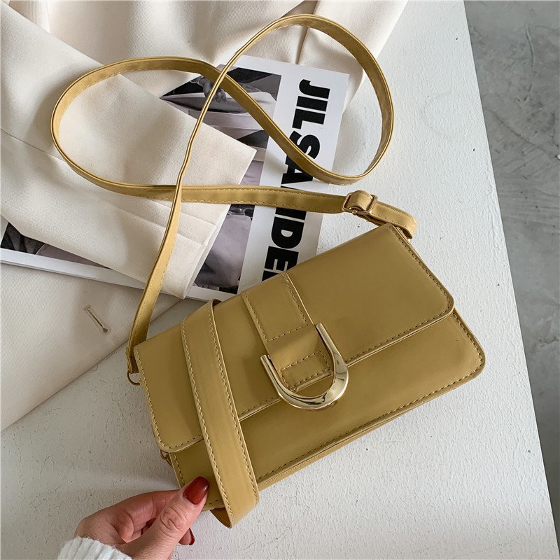 Women's Bag 2021 Spring New Fashion Pu Shoulder Bag Ins Western Style Portable Crossbody Bag Baguette Bag