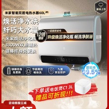 小米米家双胆电热水器60升P1家用速热节能卫生间洗澡热水器扁桶
