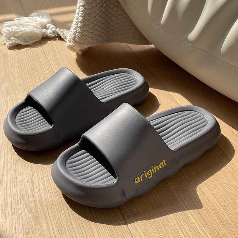 Or Slip-on Slippers Men's and Women's Same Style Outdoor Wear Interior Home Soft Bottom Bath Non-Slip Couple's Slippers