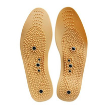 黄色5颗磁石鞋垫厂家代发 透明款磁性鞋垫  男女通用透气按摩穴位