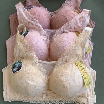 383大码大罩杯薄c杯宽肩带抹胸防走光调整型文胸库存尾货大胸显小-阿