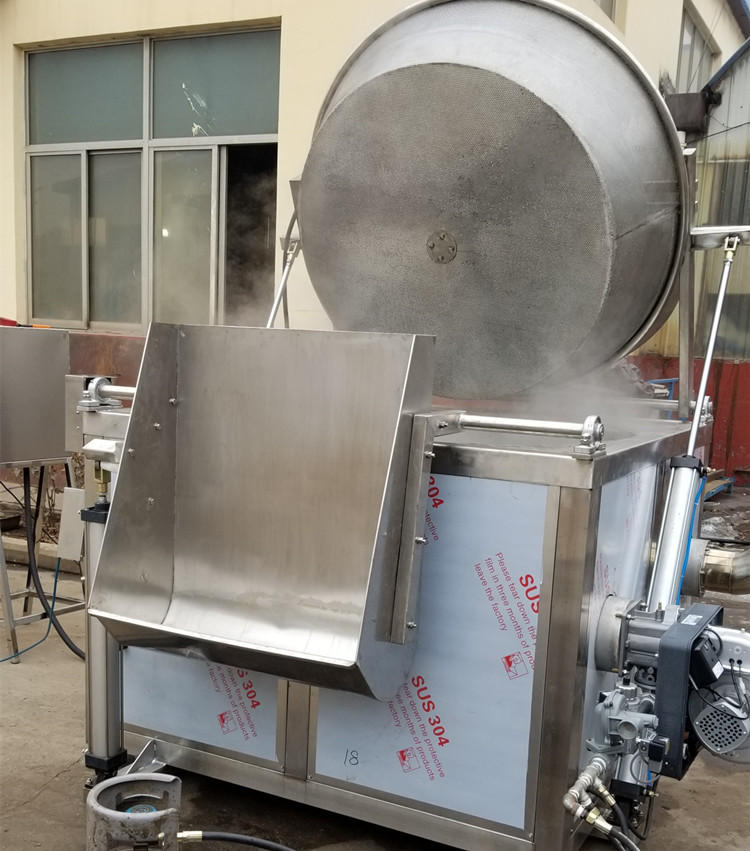 鸭脖鸡爪油炸机 蚕豆花生坚果半自动油炸设备 油水分离油炸锅